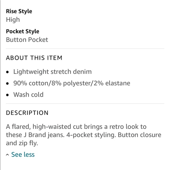 JBrand white denim tailored flare hi-rise NWTS 25 - Picture 4 of 4